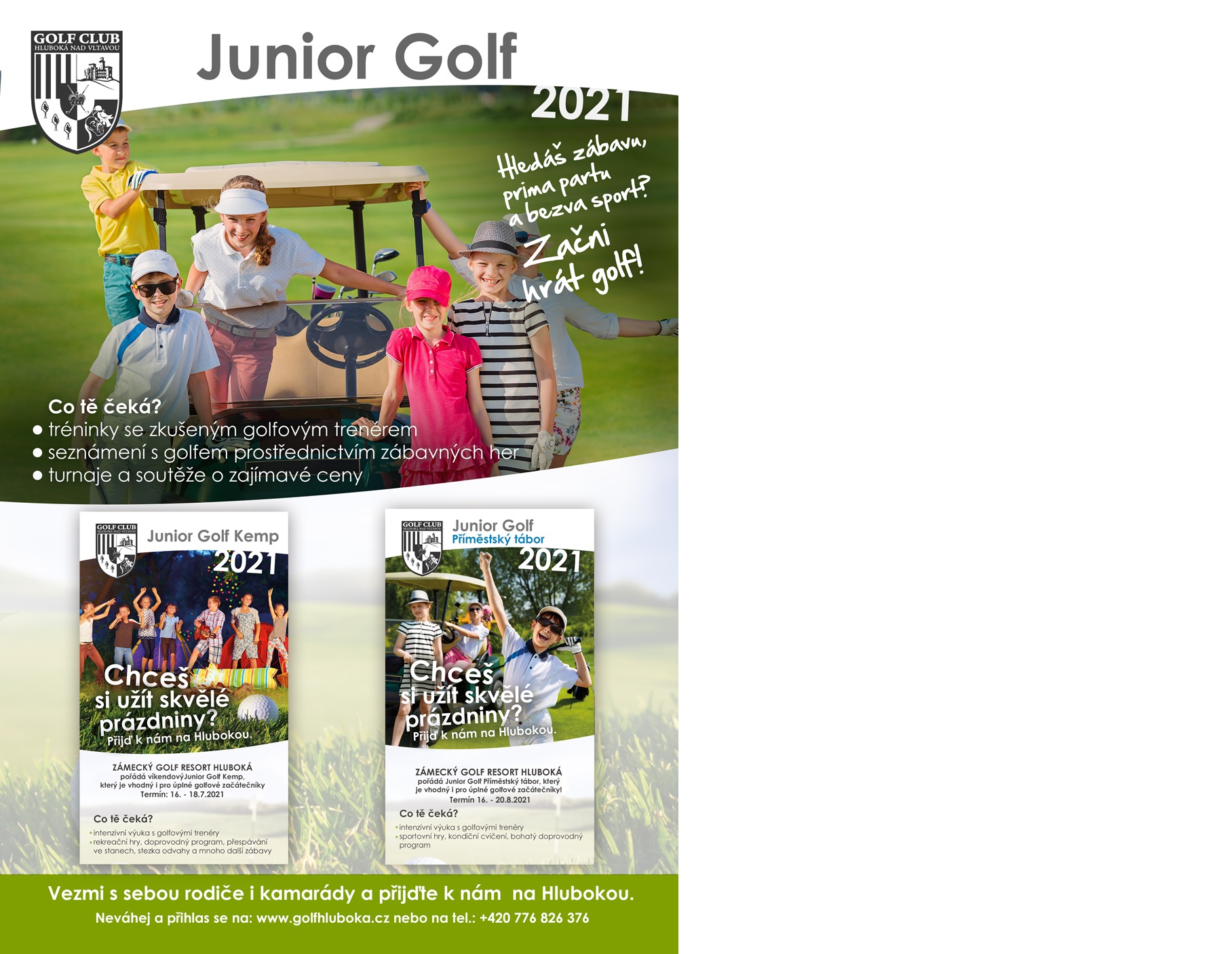 Junior Golf 2021 - golfové kurzy pro děti a mládež